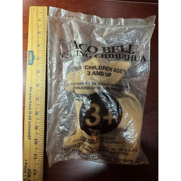 1998 Taco Bell Dog Plush Chihuahua Talking Toy Dog Sealed Mexican Restaurant - Picture 2 of 8